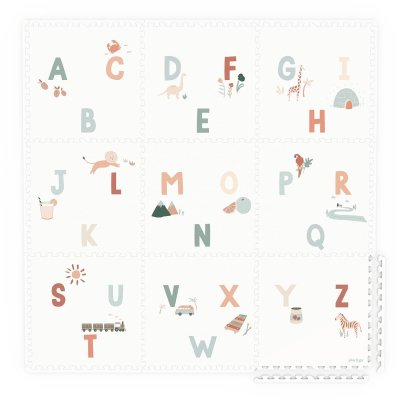 Tapis de jeu réversible 2 en 1 eevaa alphabet