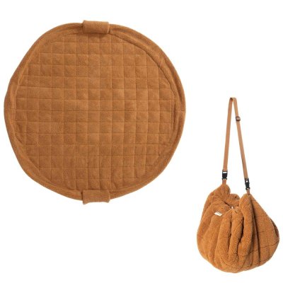 Sac à jouets / tapis d'éveil 2 en 1 noomad soft teddy marron