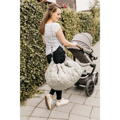 Sac à jouets / tapis d'éveil 2 en 1 en coton bio - meadow green