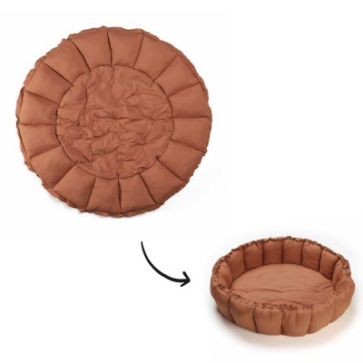 Tapis de jeu / nid de bébé 2 en 1 organic bloom tawny brown