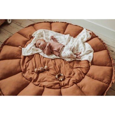 Tapis de jeu / nid de bébé 2 en 1 organic bloom tawny brown