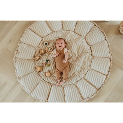 Tapis de jeu bébé 3 en 1 organic coco blue stripes