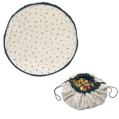 Grand sac à jouet / tapis de jeu 2 en 1 - confetti