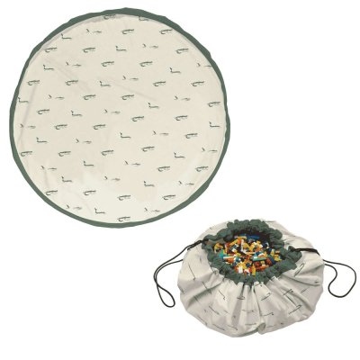 Grand sac à jouet / tapis de jeu 2 en 1 - crocodile