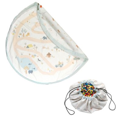 Grand sac à jouet / tapis de jeu 2 en 1 - jungle
