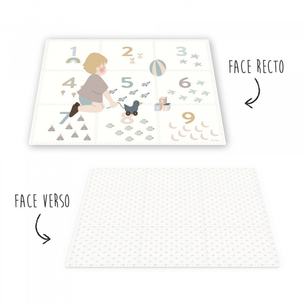 Les imparfaits - tapis de jeu réversible 2 en 1 eevaa numbers Play & go