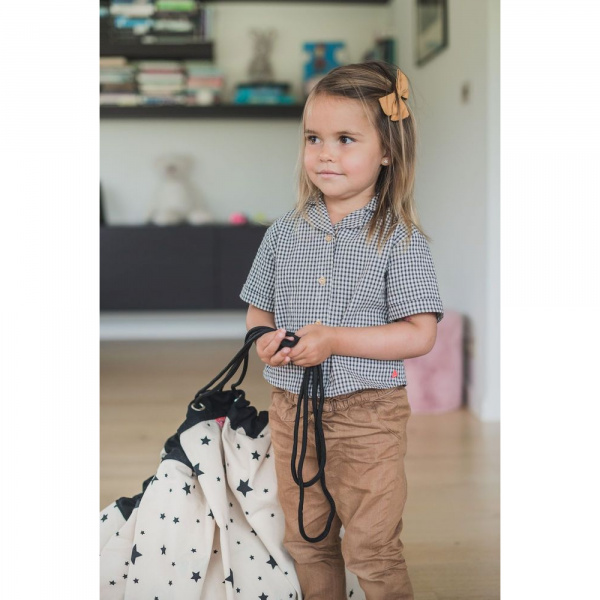 Grand sac à jouets / tapis de jeu 2 en 1 vichy purple Play & go