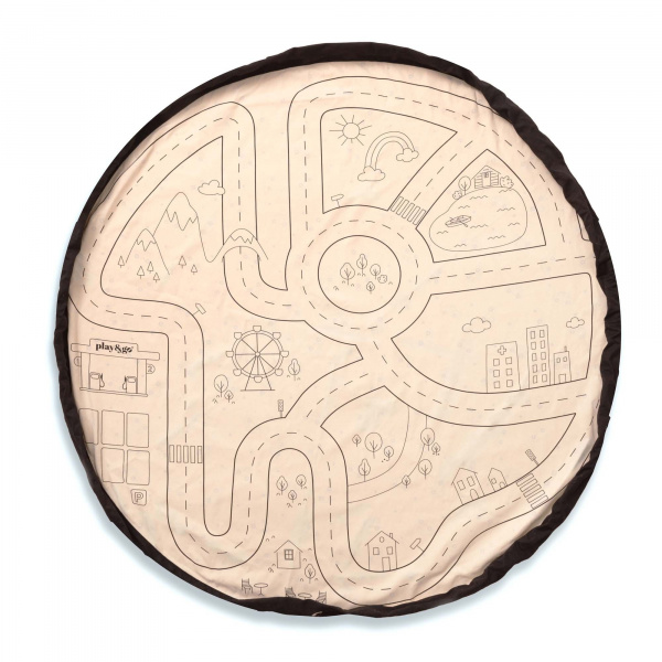 Grand sac à jouets / tapis de jeu 2 en 1 carte du monde Play & go