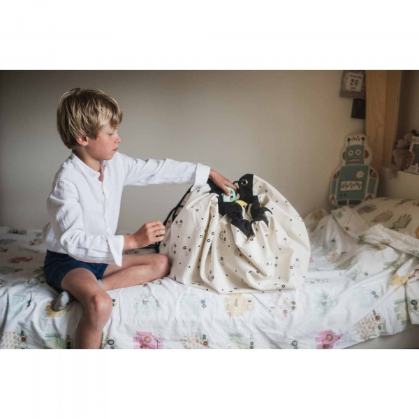 Grand sac à jouets / tapis de jeu 2 en 1 carte du monde Play & go