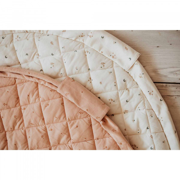 Sac à jouets / tapis d'éveil 2 en 1 en coton bio fleuri Play & go