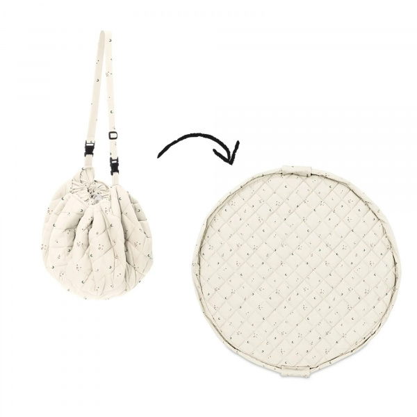 Sac à jouets / tapis d'éveil 2 en 1 en coton bio moon Play & go
