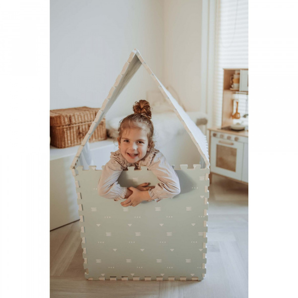 Tapis de jeu réversible 2 en 1 eevaa village terrazzo Play & go