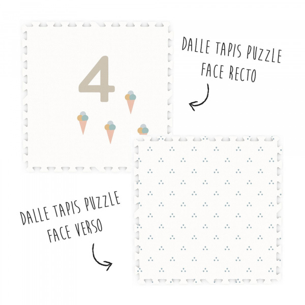 Tapis de jeu réversible 2 en 1 eevaa numbers Play & go