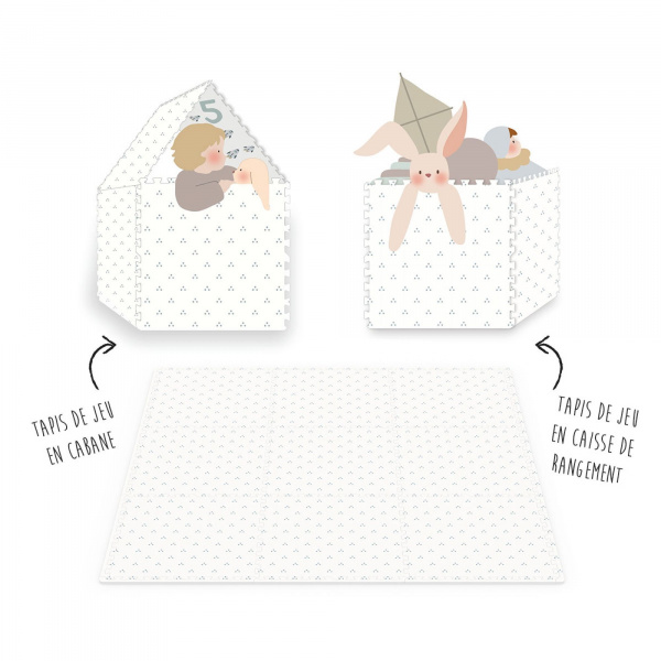 Tapis de jeu réversible 2 en 1 eevaa numbers Play & go