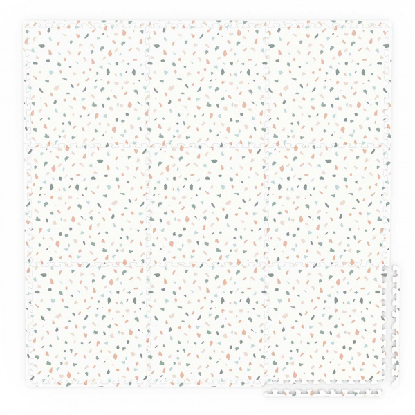 Tapis de jeu réversible 2 en 1 eevaa alphabet terrazzo Play & go