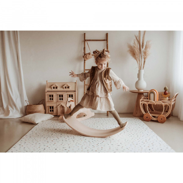 Tapis de jeu réversible 2 en 1 eevaa alphabet terrazzo Play & go