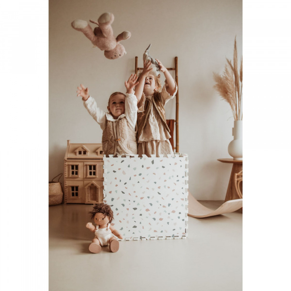 Tapis de jeu réversible 2 en 1 eevaa alphabet terrazzo Play & go