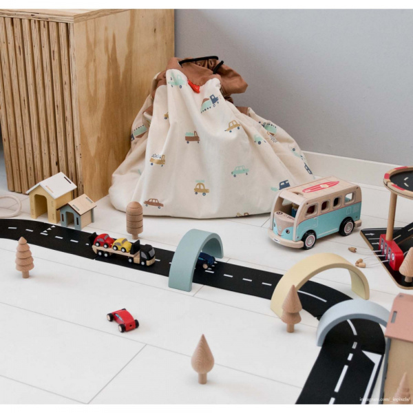 Grand sac à jouets / tapis de jeu 2 en 1 carte du monde Play & go