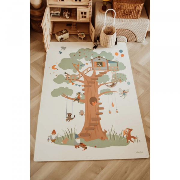Tapis de jeu réversible 2 en 1 eevaa treehouse Play & go