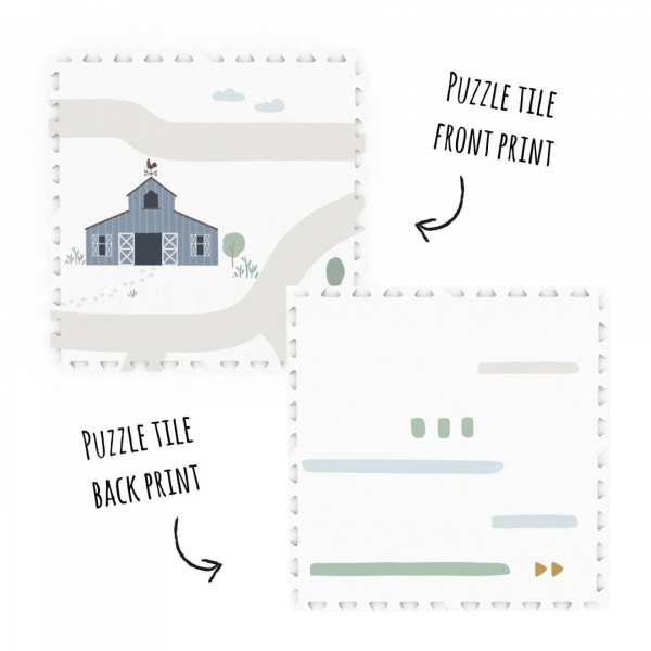 Tapis de jeu réversible 2 en 1 eevaa farm Play & go