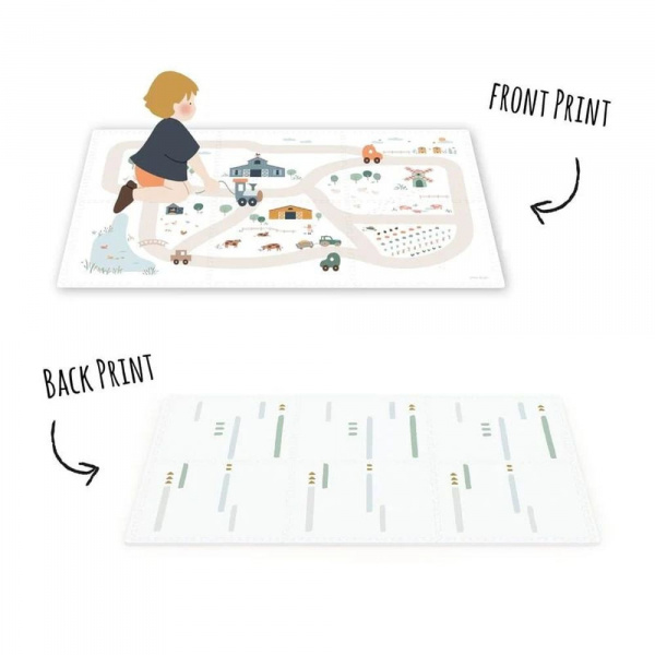 Tapis de jeu réversible 2 en 1 eevaa farm Play & go