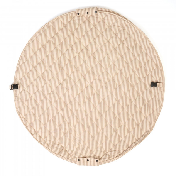 Sac à jouets / tapis d'éveil 2 en 1 en coton bio soft brown stripes Play & go