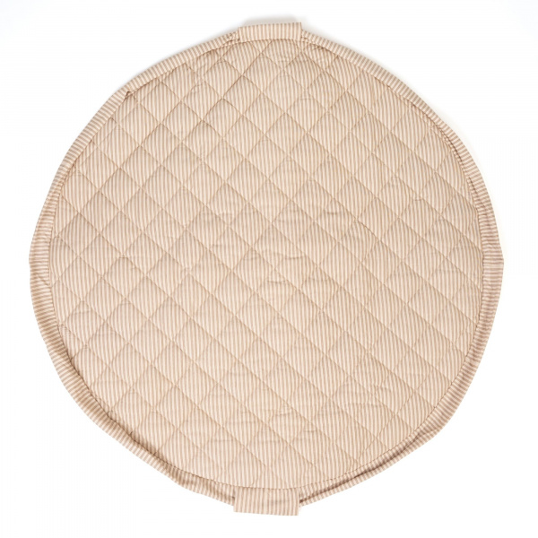 Sac à jouets / tapis d'éveil 2 en 1 en coton bio soft brown stripes Play & go