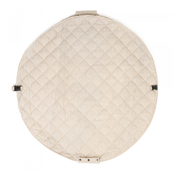 Sac à jouets / tapis d'éveil 2 en 1 en coton bio soft blue stripes Play & go