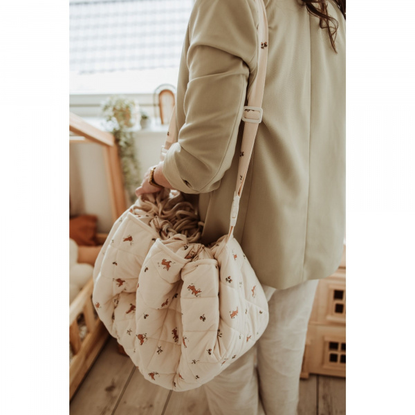 Sac à jouets / tapis d'éveil 2 en 1 en coton bio soft rabbit Play & go