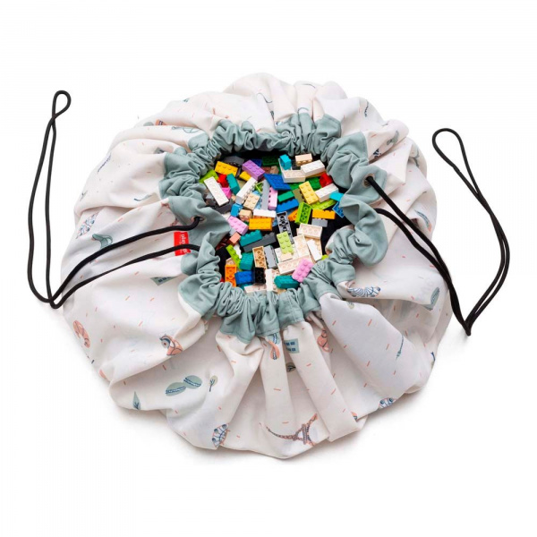 Grand sac à jouets / tapis de jeu 2 en 1 carte du monde Play & go