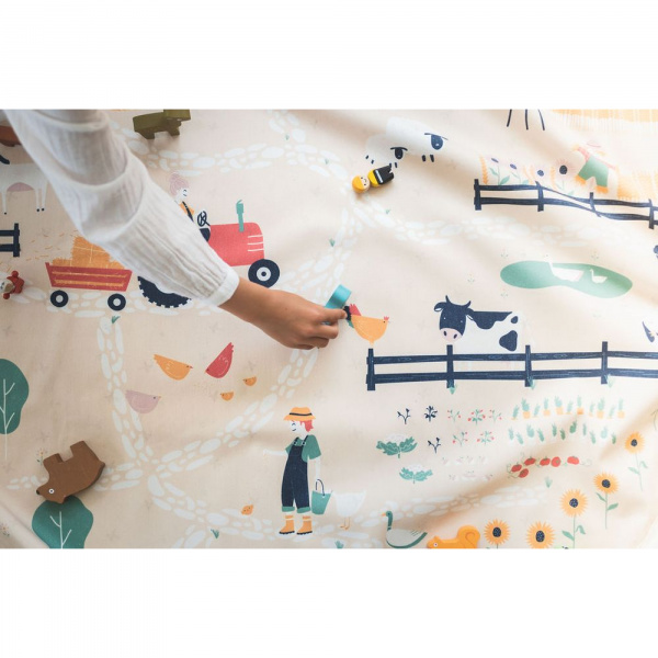 Grand sac à jouets / tapis de jeu 2 en 1 vichy purple Play & go