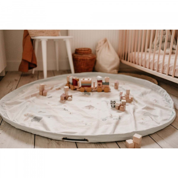 Grand sac à jouets / tapis de jeu 2 en 1 vichy purple Play & go