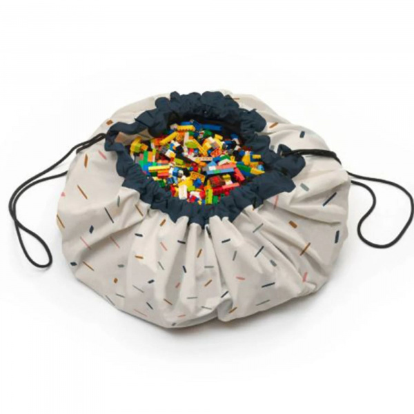 Grand sac à jouet / tapis de jeu 2 en 1 - confetti Play & go