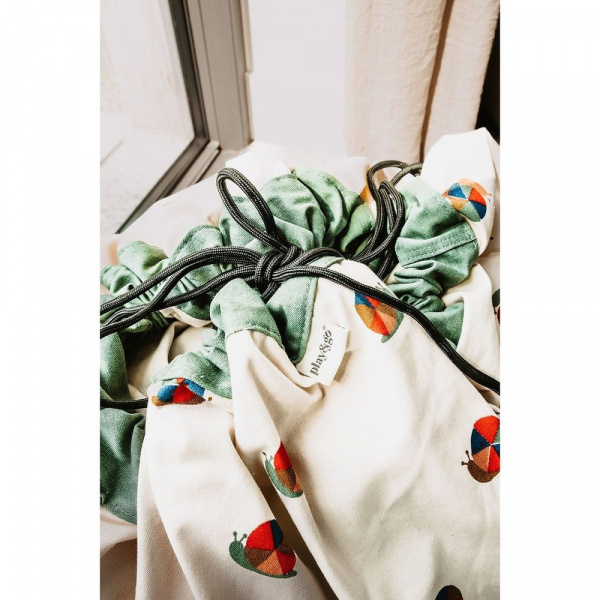 Grand sac à jouet / tapis de jeu 2 en 1 - snail Play & go