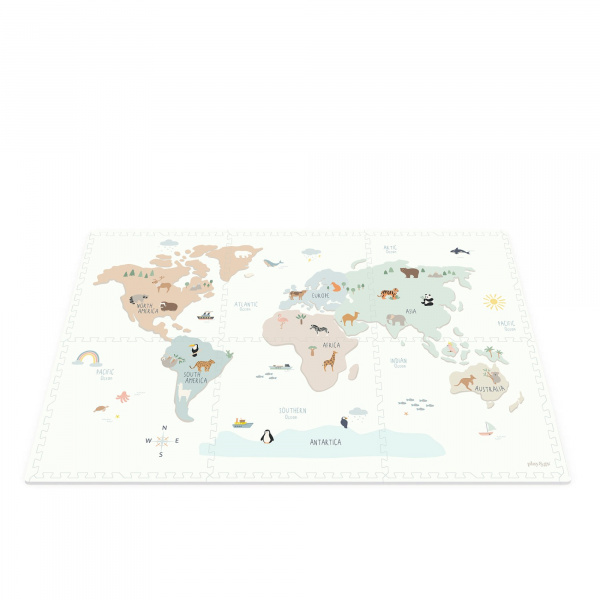 Tapis de jeu réversible 2 en 1 eevaa world Play & go