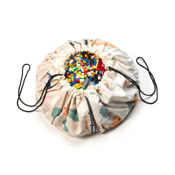 Grand sac à jouet / tapis de jeu 2 en 1 - ferme Play & go
