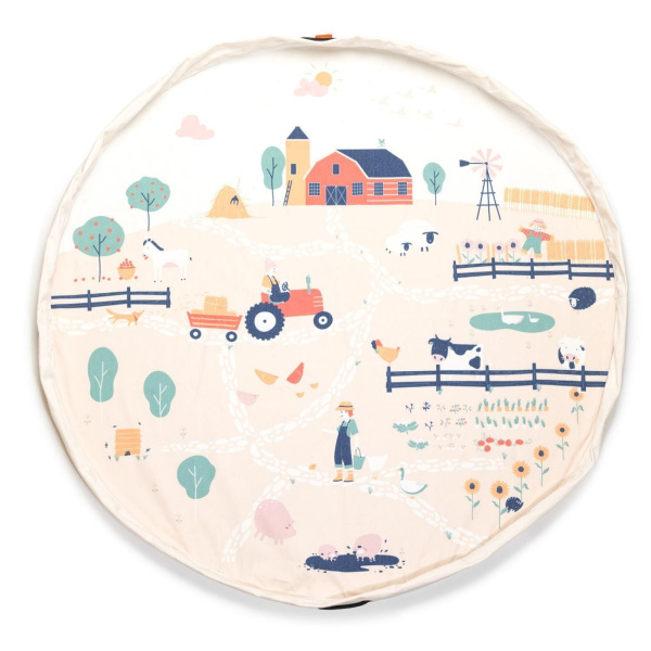 Grand sac à jouet / tapis de jeu 2 en 1 - ferme Play & go