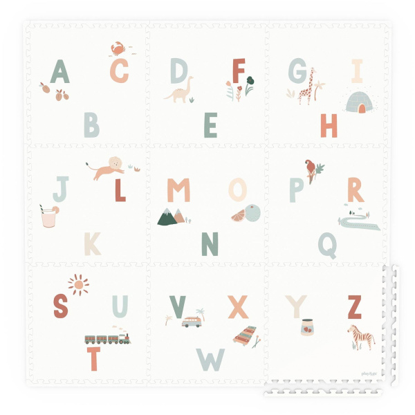 Tapis de jeu réversible 2 en 1 eevaa alphabet Play & go