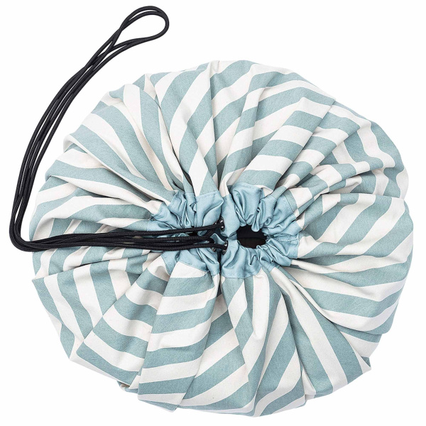 Grand sac à jouets / tapis de jeu 2 en 1 stripes green Play & go