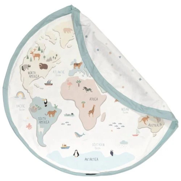 Grand sac à jouet / tapis de jeu 2 en 1 - worldmap colors Play & go