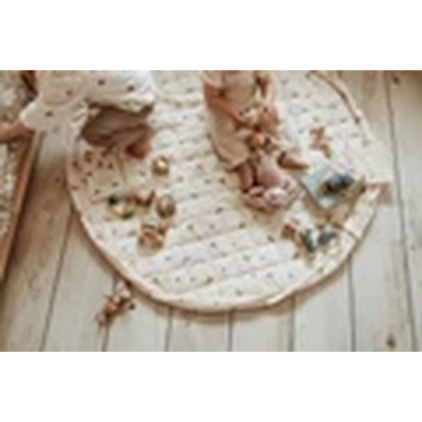 Sac à jouets / tapis d'éveil 2 en 1 en coton bio - dusty blue Play & go