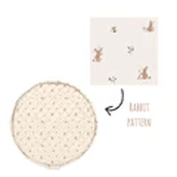 Sac à jouets / tapis d'éveil 2 en 1 en coton bio - dusty blue Play & go