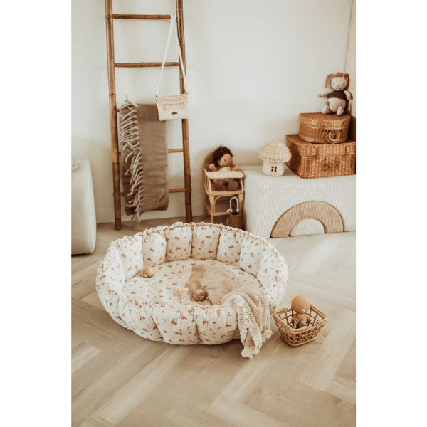 Tapis de jeu / nid de bébé 2 en 1 organic bloom rabbit Play & go
