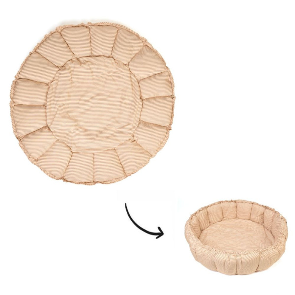 Tapis de jeu / nid de bébé 2 en 1 organic bloom brown stripes Play & go