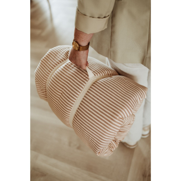 Tapis de jeu / nid de bébé 2 en 1 organic bloom brown stripes Play & go