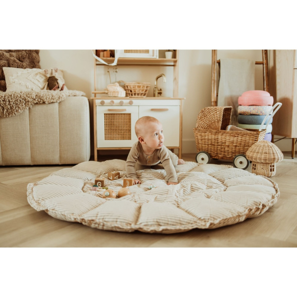 Tapis de jeu bébé 3 en 1 organic coco blue stripes Play & go