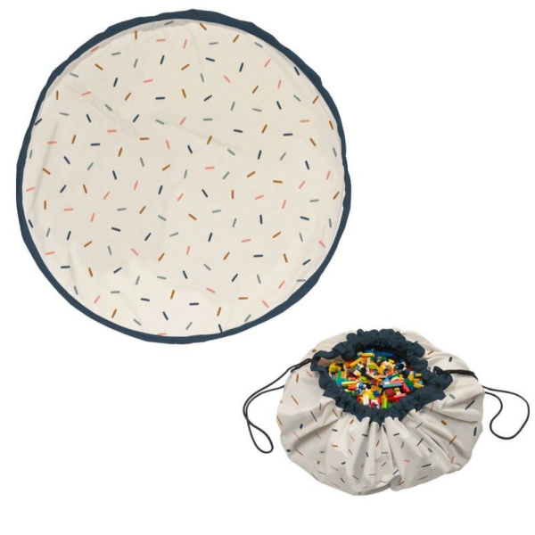 Grand sac à jouet / tapis de jeu 2 en 1 - confetti Play & go
