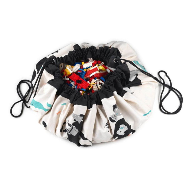 Grand sac à jouet / tapis de jeu 2 en 1 - carte du monde Play & go