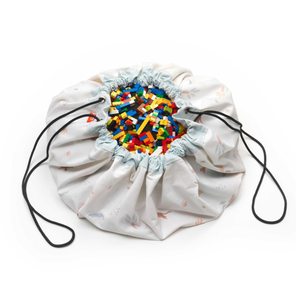 Grand sac à jouet / tapis de jeu 2 en 1 - jungle Play & go