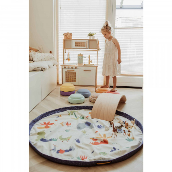 Grand sac à jouets / tapis de jeu 2 en 1 carte du monde Play & go